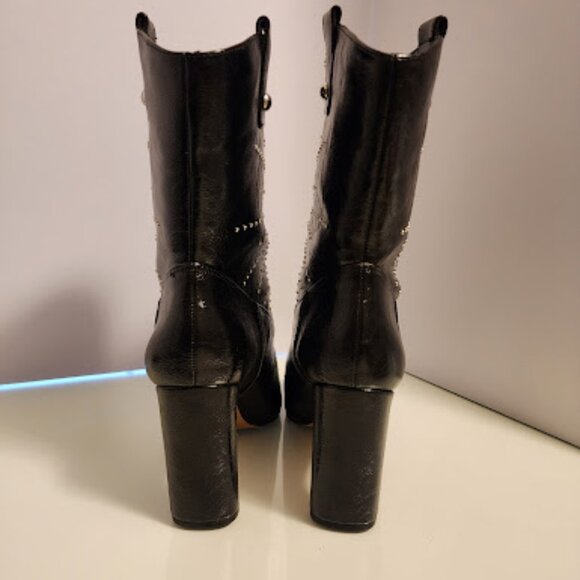 Jessica Simpson Black Studded Heeled Booties - Picture 6 of 7